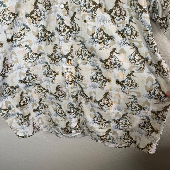 Pendleton Mens Western Pearl Snap Short Sleeve Button-Up Shirt Medium - Picture 6 of 9